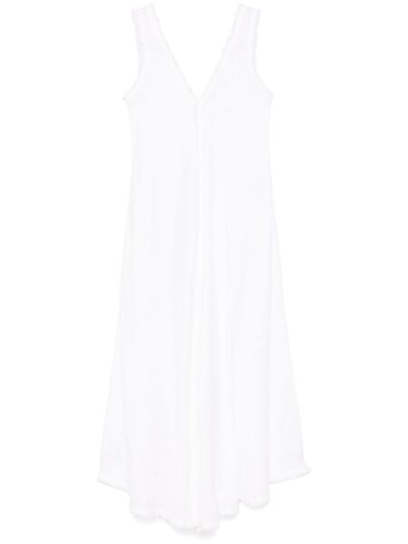  P.a.r.o.s.h. Linen Midi Dress - White 