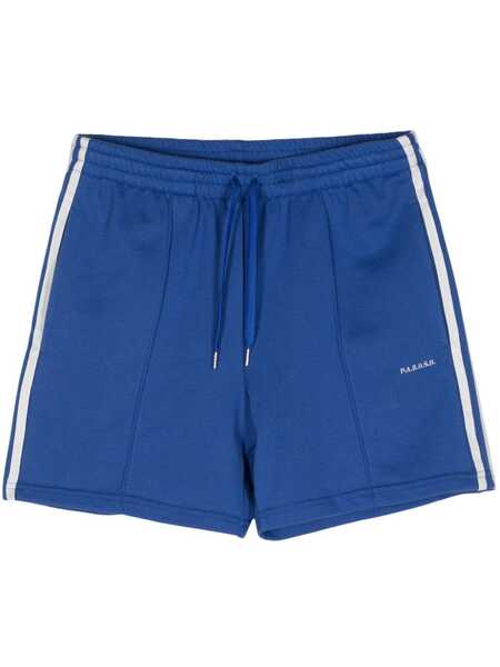  P.a.r.o.s.h. Logo-embroidered Striped Shorts - Blue 