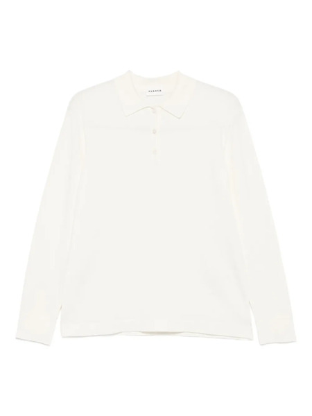  P.a.r.o.s.h. Long-sleeve Polo Top - White 