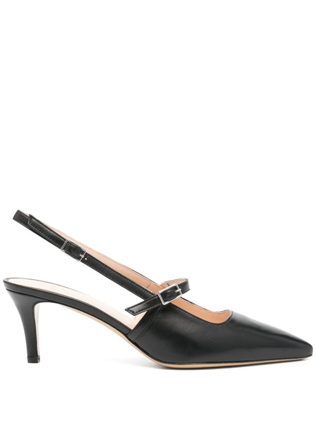  P.a.r.o.s.h. 60mm Leather Slingback Pumps - Black 