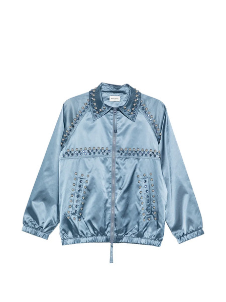  P.a.r.o.s.h. Nashville Studded Bomber Jacket - Blue 