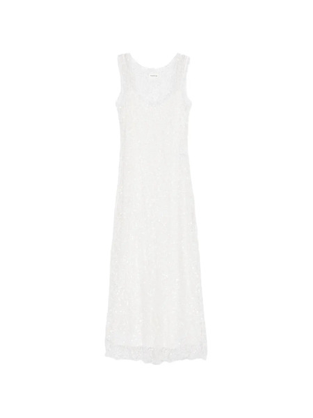  P.a.r.o.s.h. Noodles Lace Trim Dress - White 