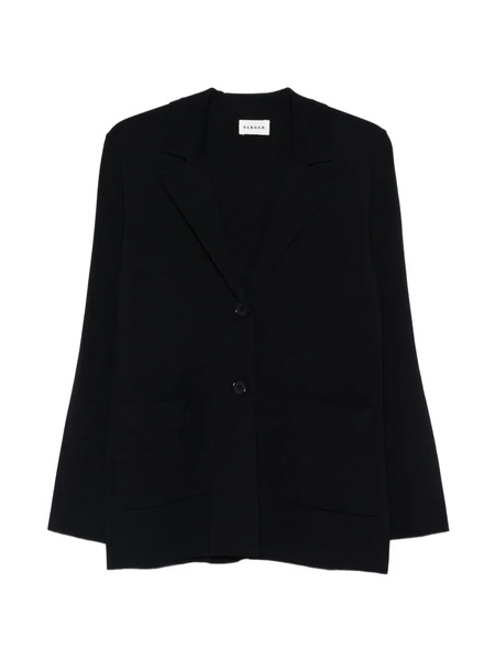  P.a.r.o.s.h. Notched Lapels Button Fastening Jacket - Blue 