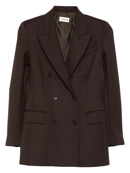 P.a.r.o.s.h. Peaked Double-breasted Blazer - Brown 