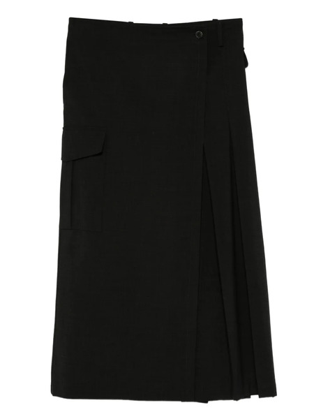  P.a.r.o.s.h. Pleat-detail Skirt - Grey 