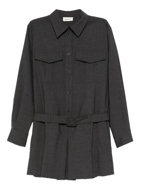  P.a.r.o.s.h. Pleat-detailing Mini Dress - Grey 