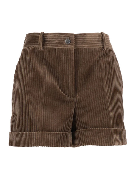  P.a.r.o.s.h. Pleated Shorts - Brown 