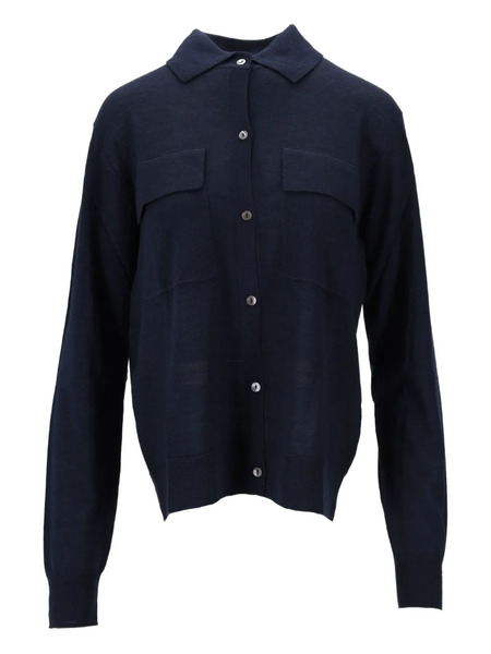  P.a.r.o.s.h. Pocket Button Cardigan - Blue 