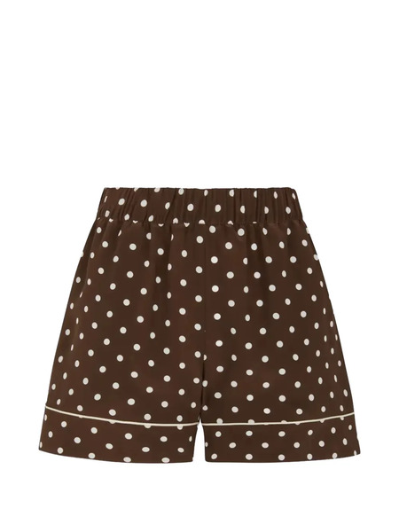  P.a.r.o.s.h. Polka-dot Shorts - Brown 