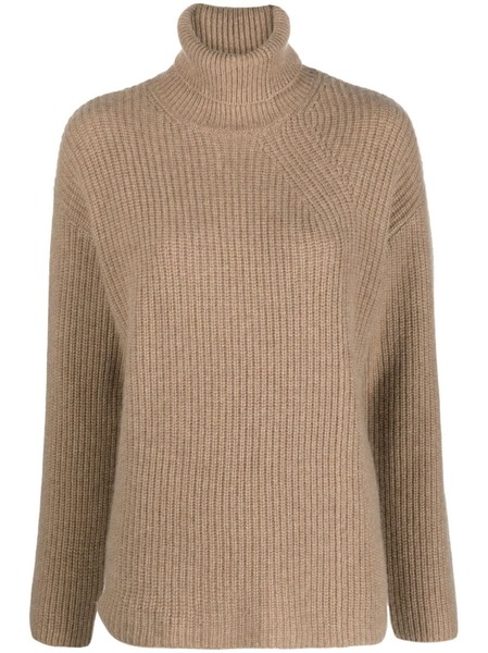  P.a.r.o.s.h. Ribbed-knit Cashmere Rollneck Jumper - Brown 