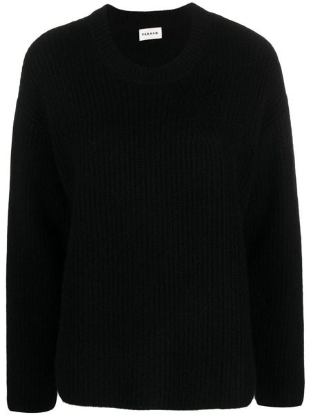  P.a.r.o.s.h. Ribbed-knit Cashmere Sweatshirt - Black 