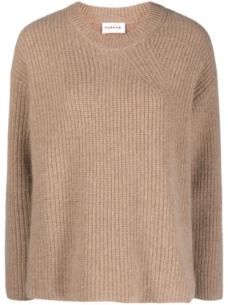  P.a.r.o.s.h. Ribbed-knit Cashmere Sweatshirt - Brown 