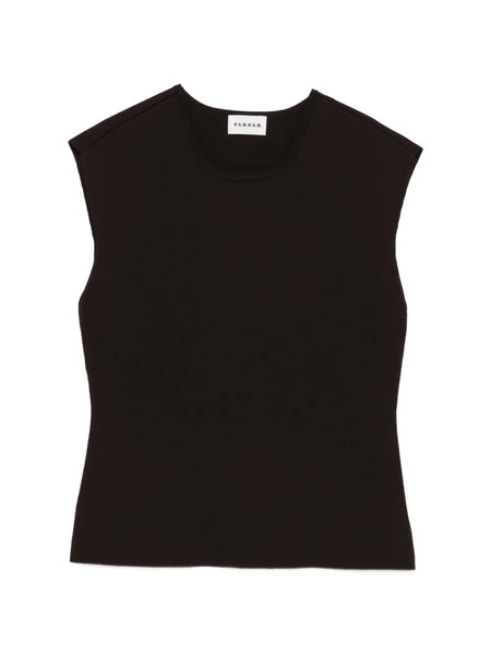  P.a.r.o.s.h. Round-neck Vest - Brown 