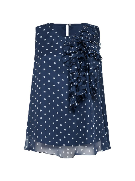  P.a.r.o.s.h. Ruffled Top - Blue 
