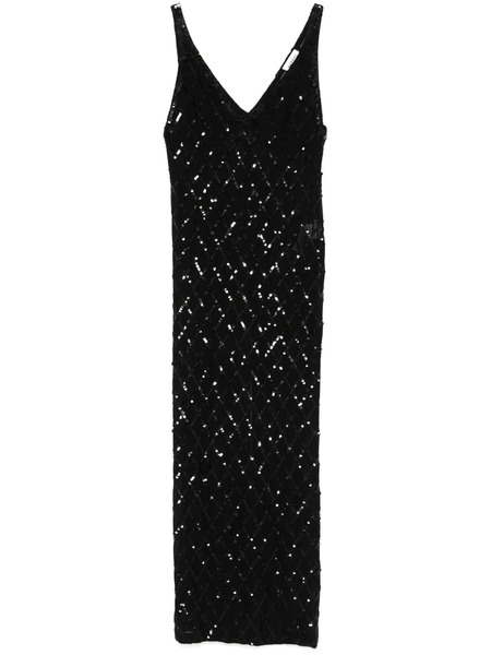  P.a.r.o.s.h. Semi-sheer Maxi Dress - Black 