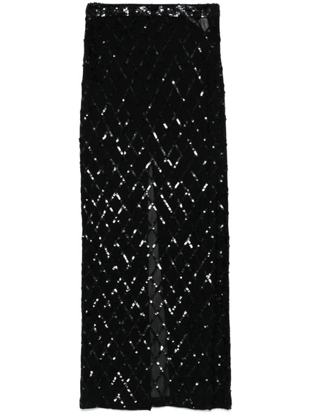  P.a.r.o.s.h. Sequin-embellished Maxi Skirt - Black 