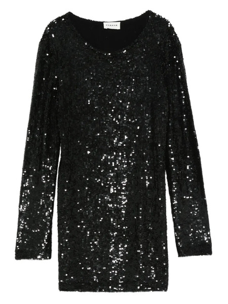  P.a.r.o.s.h. Sequin Long-sleeve Dress - Black 