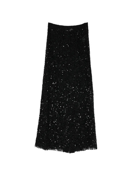  P.a.r.o.s.h. Sequined Maxi Skirt - Black 