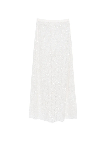  P.a.r.o.s.h. Sequined Maxi Skirt - White 