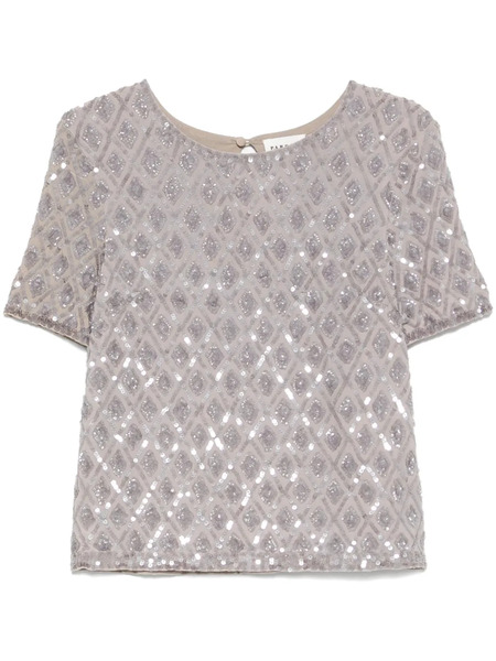  P.a.r.o.s.h. Sequined T-shirt - Neutrals 