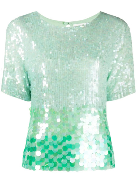  P.a.r.o.s.h. Sequinned T-shirt - Green 