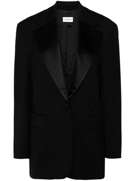  P.a.r.o.s.h. Single-breasted Virgin Wool Blazer - Black 