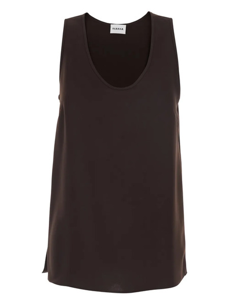  P.a.r.o.s.h. Sleeveless Top - Brown 