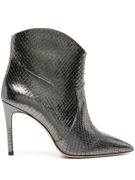  P.a.r.o.s.h. Snakeskin-effect Leather Boots - Metallic 