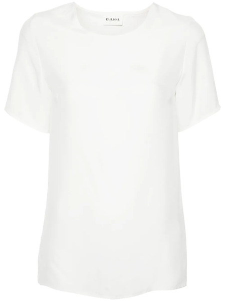  P.a.r.o.s.h. Sofia Silk Blouse - White 