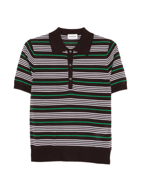  P.a.r.o.s.h. Striped Polo Top - Brown 
