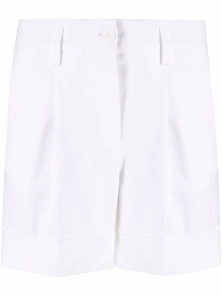  P.a.r.o.s.h. Turn-up Hem Cotton Shorts - White 