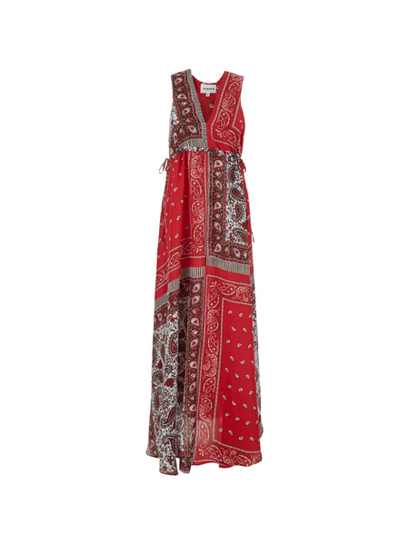  P.a.r.o.s.h. V-neck Paisley Maxi Dress - Red 