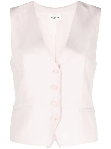 P.a.r.o.s.h. V-neck Tailored Waistcoat - Pink 