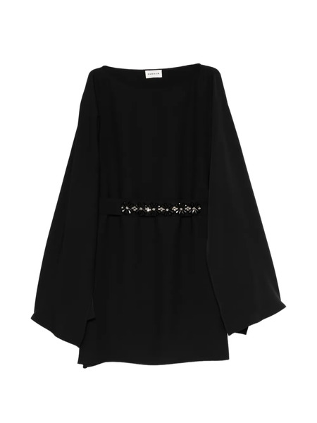  P.a.r.o.s.h. Wide-sleeve Mini Dress - Black 