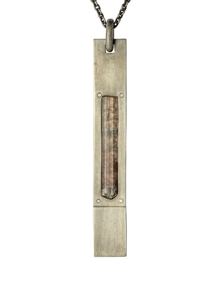  Parts Of Four Amulet Pendant Necklace - Grey 