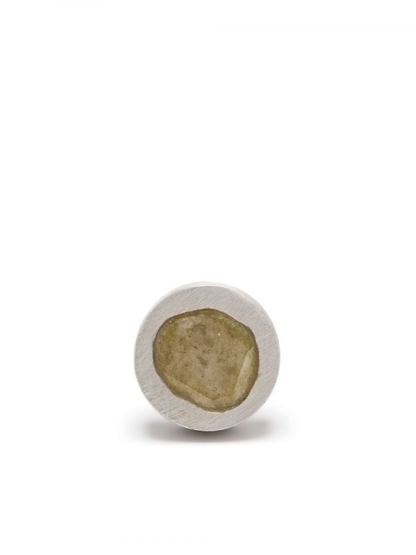  Parts Of Four Diamond-encrusted Single Earring - Silver 