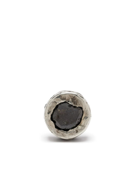  Parts Of Four Diamond-encrusted Single Stud Earring - Metallic 