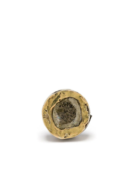  Parts Of Four Diamond Single Stud Earring - Gold 