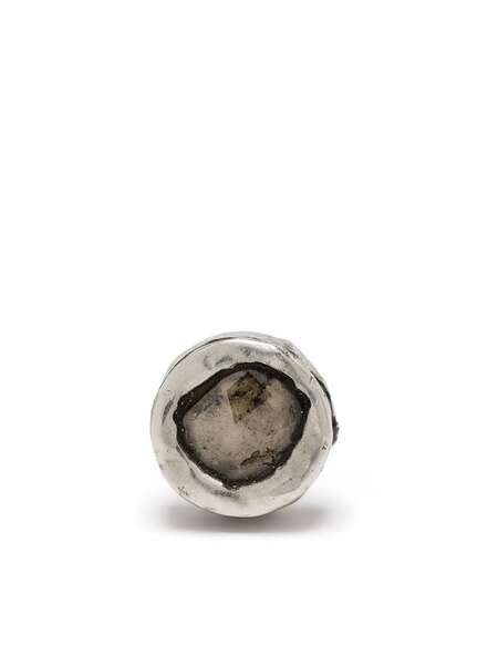 Parts Of Four Diamond Single Stud Earring - Silver 