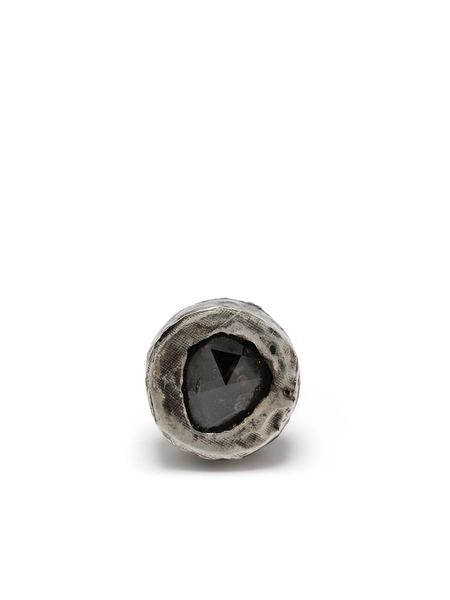  Parts Of Four Diamond Stud Single Earring - Silver 