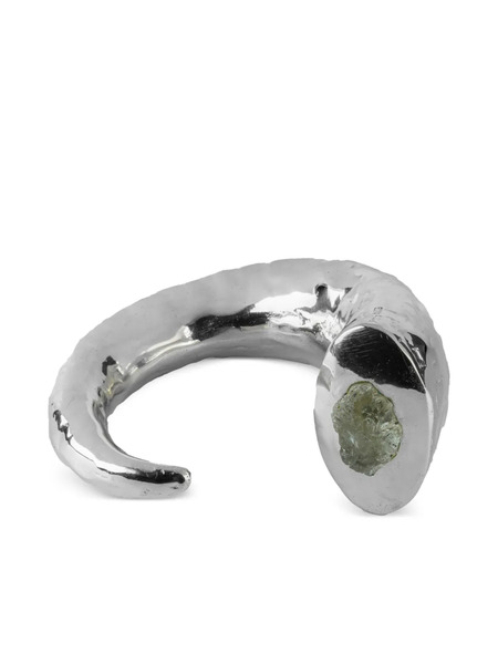  Parts Of Four Giant Horn Aquamarine Bracelet - Silver 