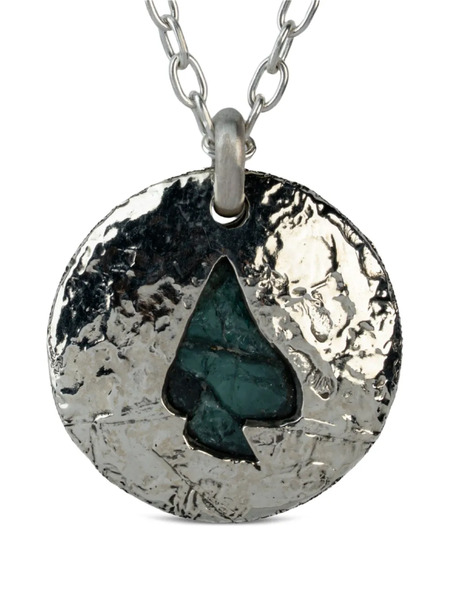  Parts Of Four Heart-shaped Disc Necklace - Silver 