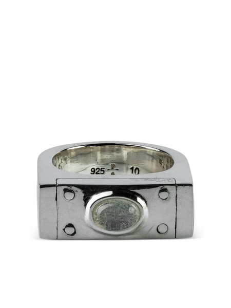  Parts Of Four Plate Moonstone Ring - Silver 