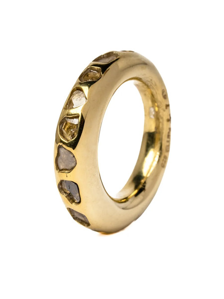  Parts Of Four Spacer Sterling-silver Diamond Ring - Gold 