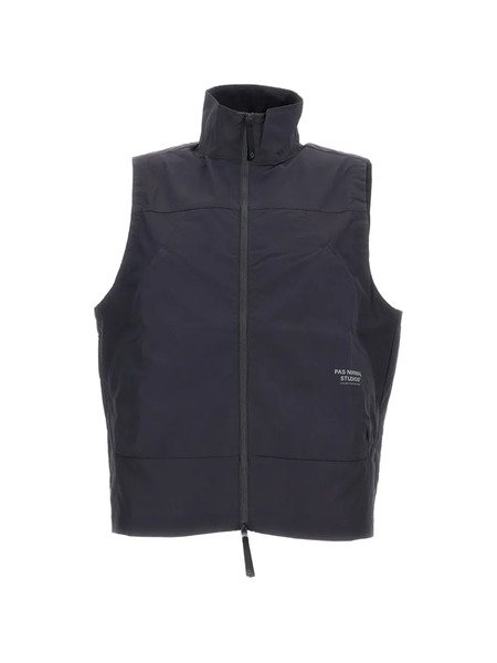  Pas Normal Studios High-collar Reflective Logo Vest - Grey 