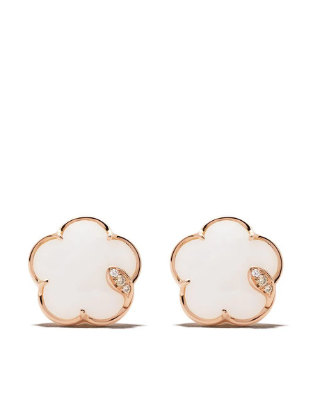  Pasquale Bruni 18kt Rose Gold Petit Joli Agate And Diamond Studs - Pink 