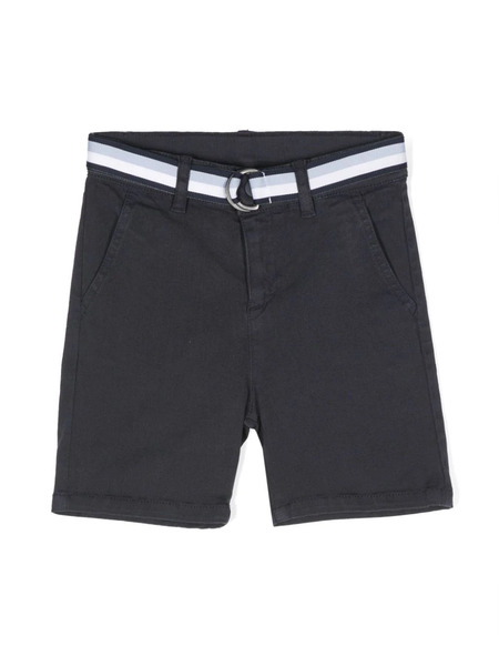  Patachou Belted Cotton Shorts - Blue 