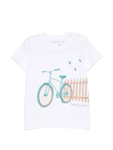  Patachou Bicycle-print T-shirt - White 