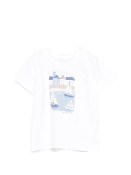  Patachou Boat-print T-shirt - White 