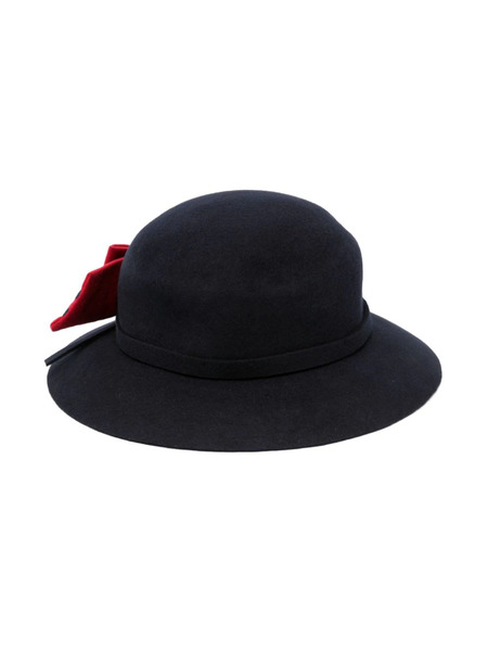 Patachou Bow-detail Wool Hat - Blue 
